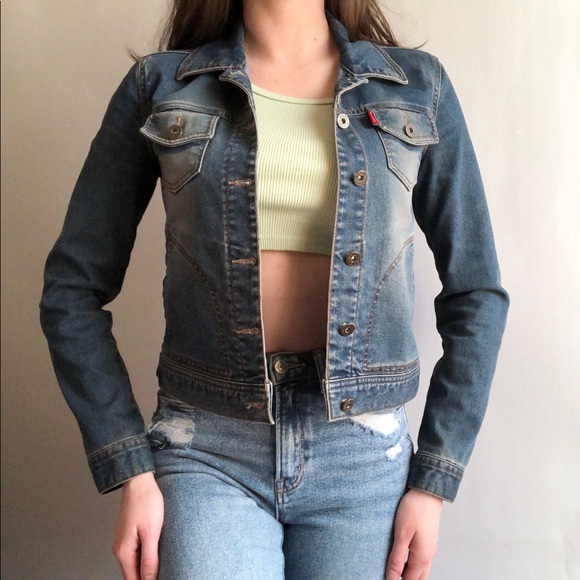 Y2K Vintage Denim Button Up Jean Jacket Medium - Picture 2 of 8